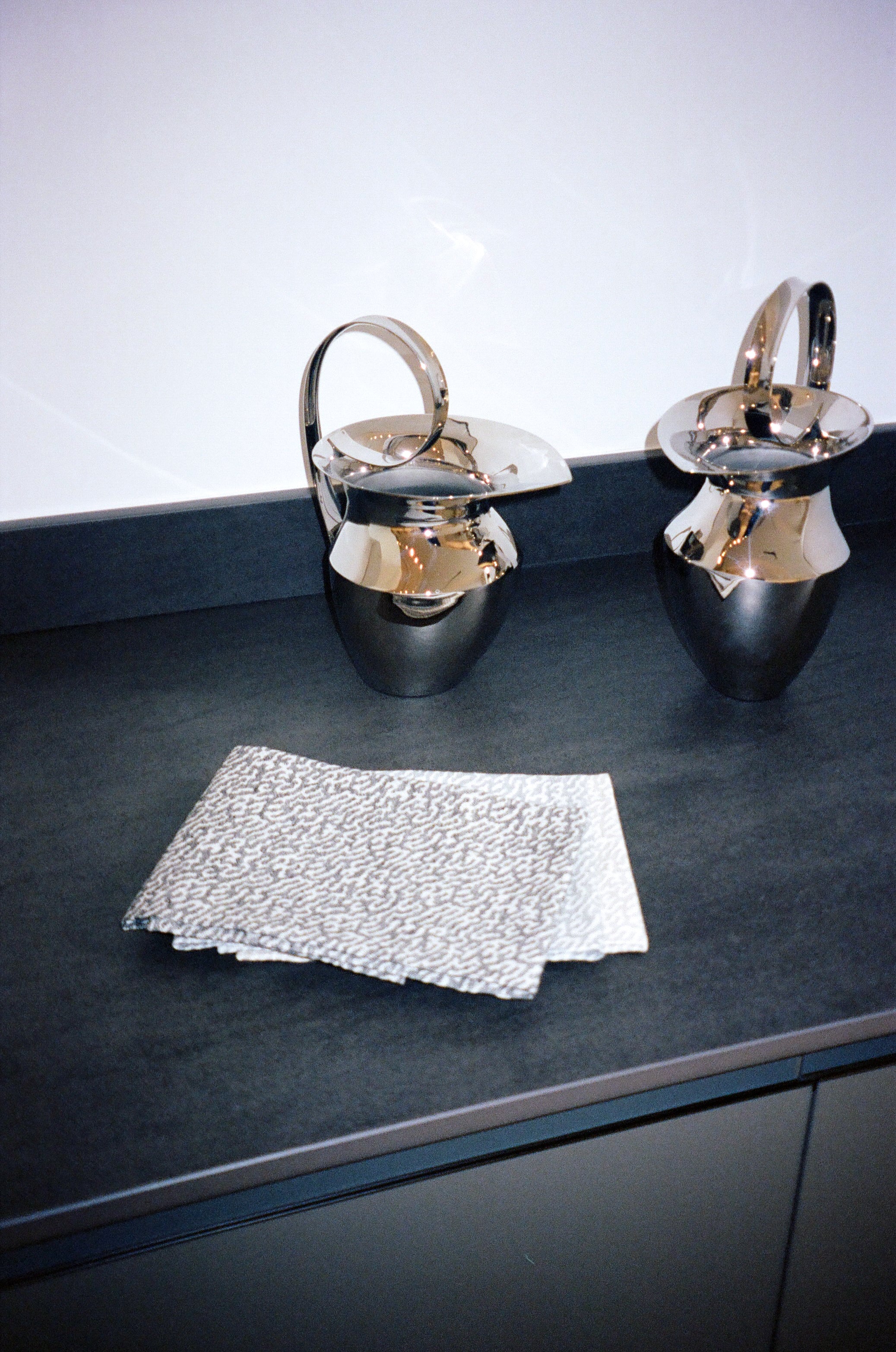 Ripple linen towel, fog