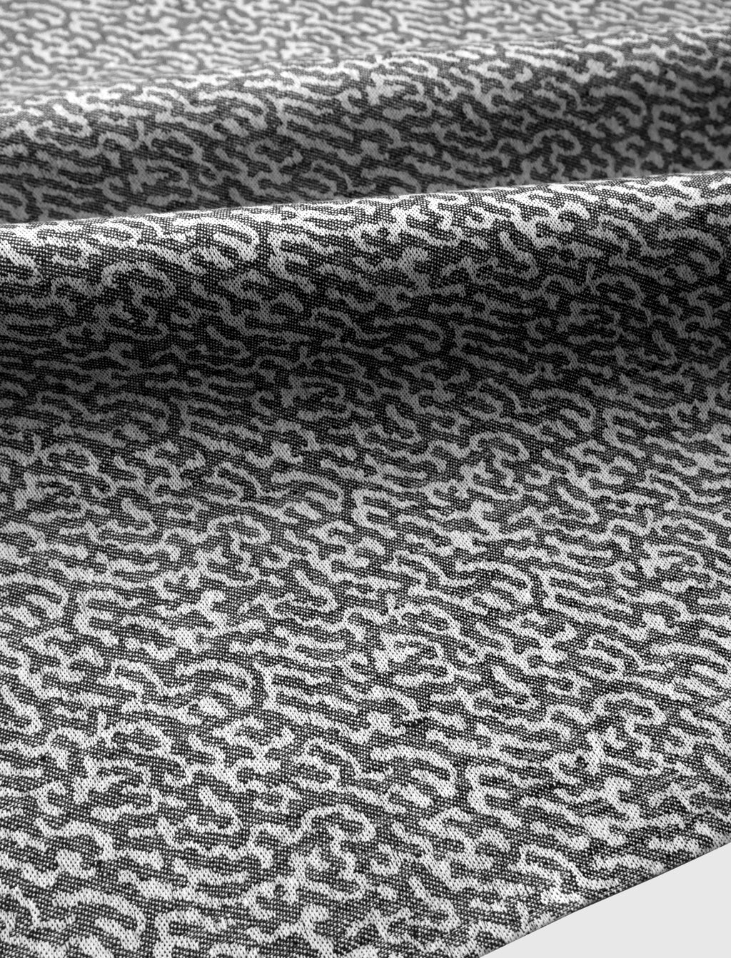 Ripple linen towel, black