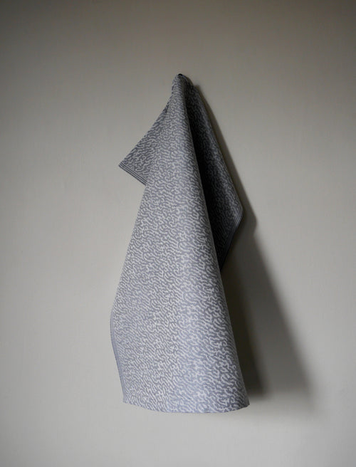 Ripple linen towel, fog